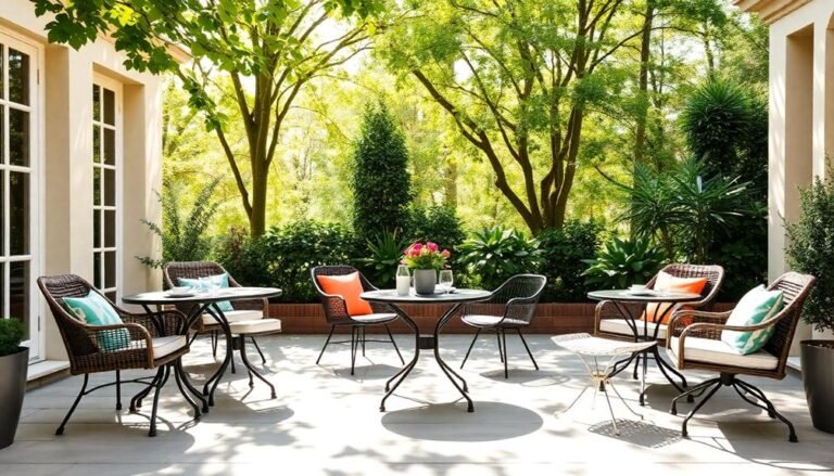 stylish outdoor bistro sets